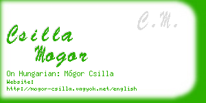 csilla mogor business card